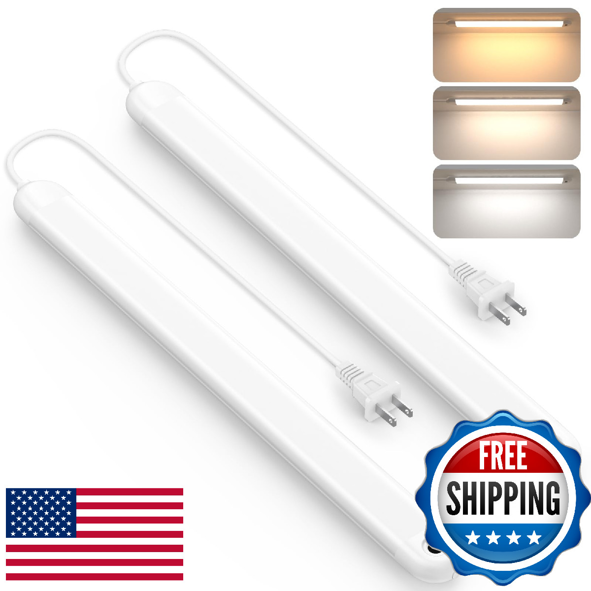 MYPLUS Under Cabinet Lights with Hand Wave Sensor, 5 Color Temps and Dimmable Pl