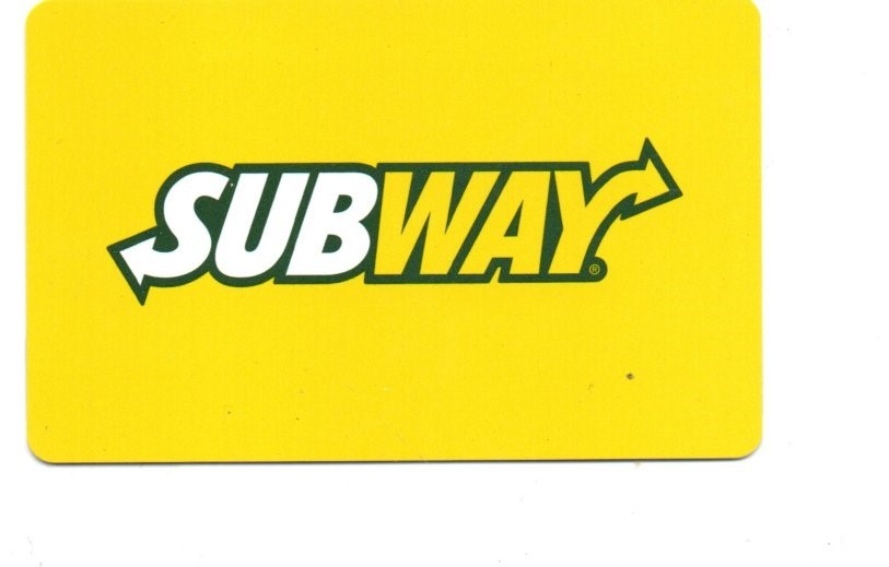 Subway 2011 Yellow Glossy Gift Card No $ Value Collectible