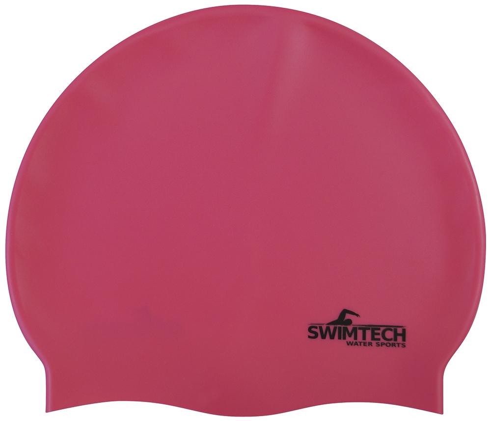 SwimTech Silicone Swim Cap Pink Pink