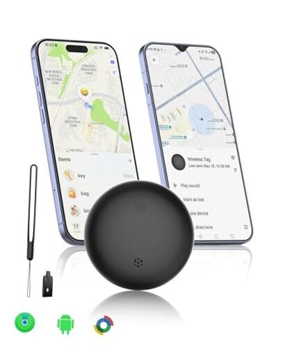 2-in-1 Air Tracker Tag for iOS & Android - Smart Tags Dual System Bluetooth 