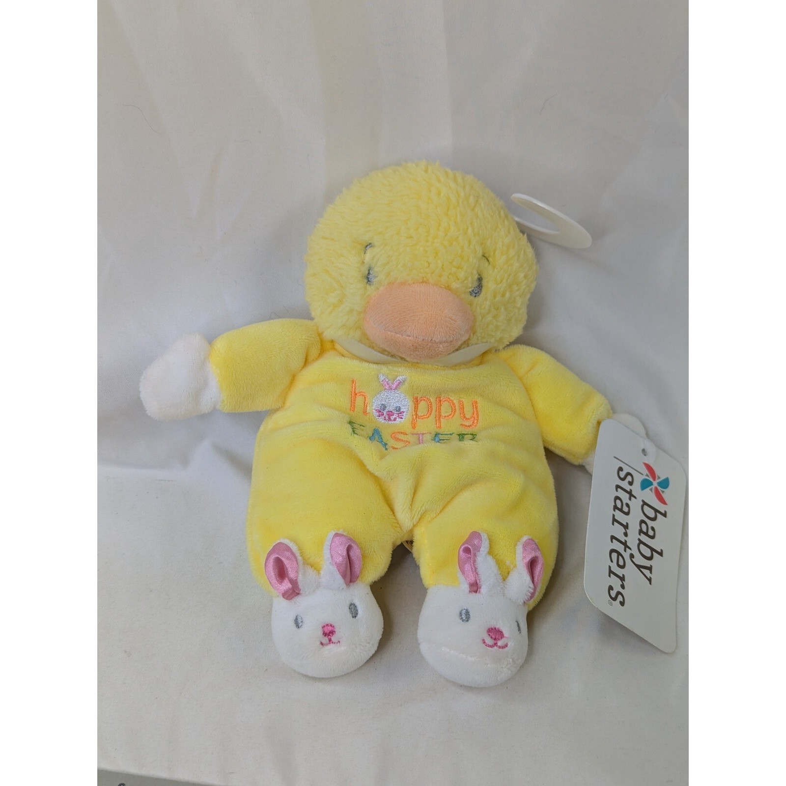 Baby Starters Yellow Duck Rattle Plush 8 Inch 2016 Stuffed Animal Toy