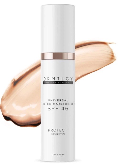 DRMTLGY Anti-Aging Tinted Moisturizer SPF 46 – Sheer Face Sunscreen and Light