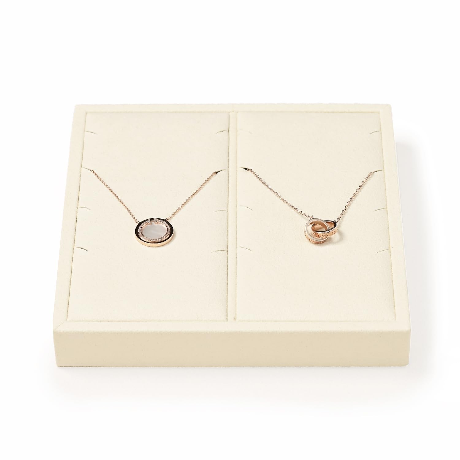 Microfiber Jewelry Pendant Display Tray Jewelry Necklace Organizer Display Tr...