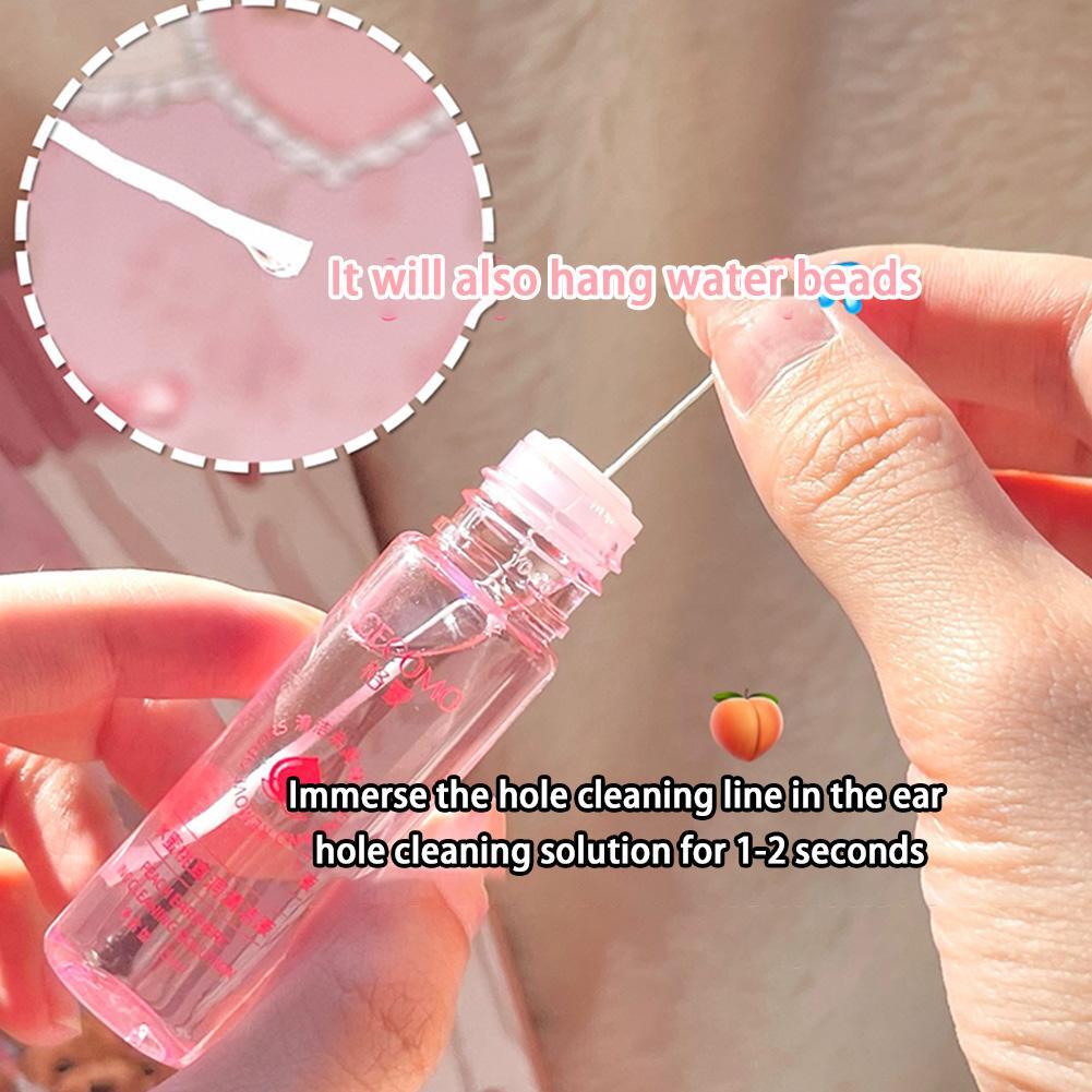 60pcs Pierced Ear Cleaning Set Ear Holes Cleanse Piercing B1X0 Aftercare L PLM