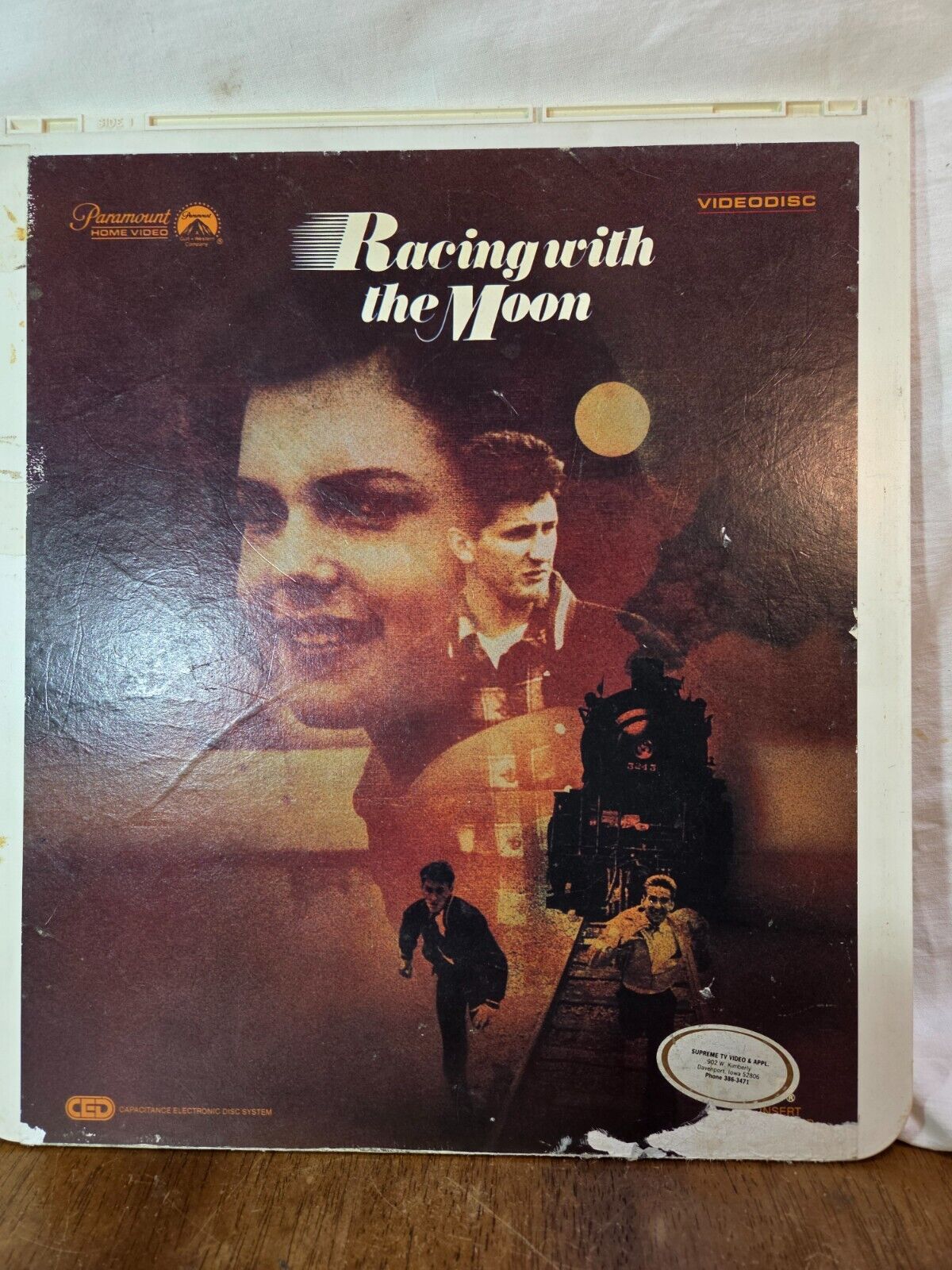 Racing With The Moon Video Disc CED Nicolas Cage Sean Penn 1984 Vintage