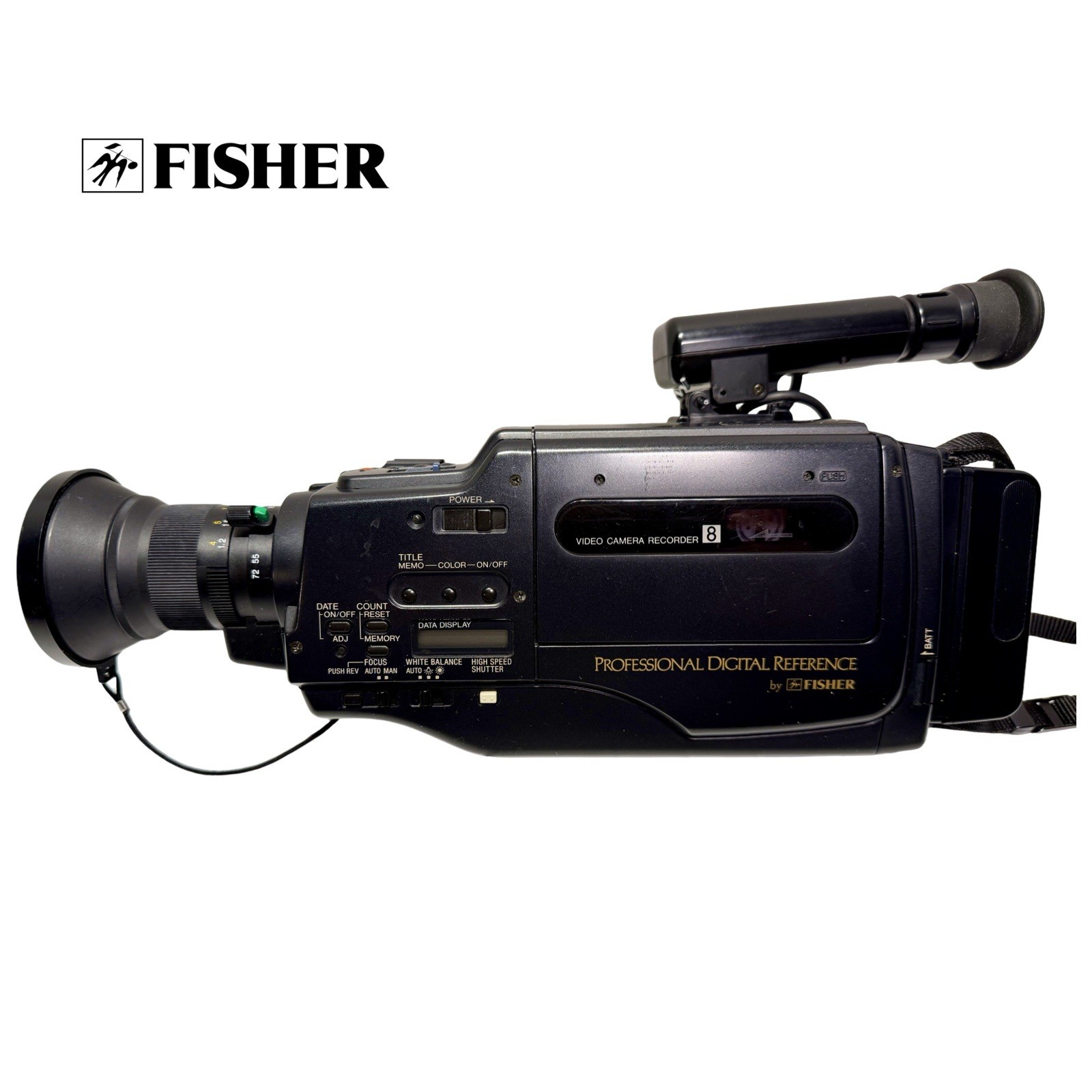 Vintage 1980's Rare Fisher FVC-901 8mm Camcorder | w Charger Battery Case GC