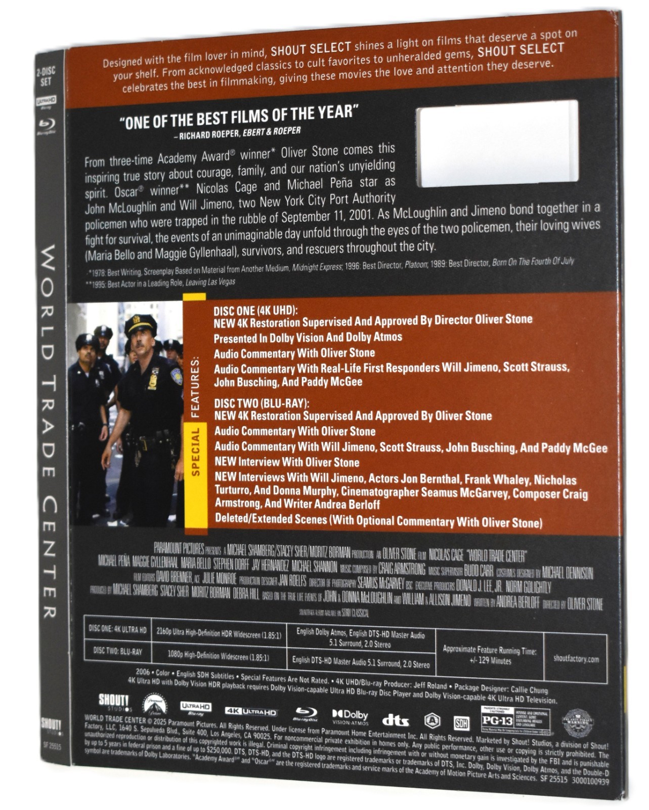 UHD SLIPCOVER ONLY - Fits: World Trade Center Shout Factory Ultra HD 4K Blu-ray