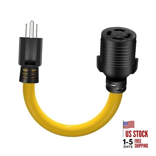 5-15P to L14-30R Power Adapter Cord, Household 3 Prong 5-15P/L14-30R ( 1.5FT)