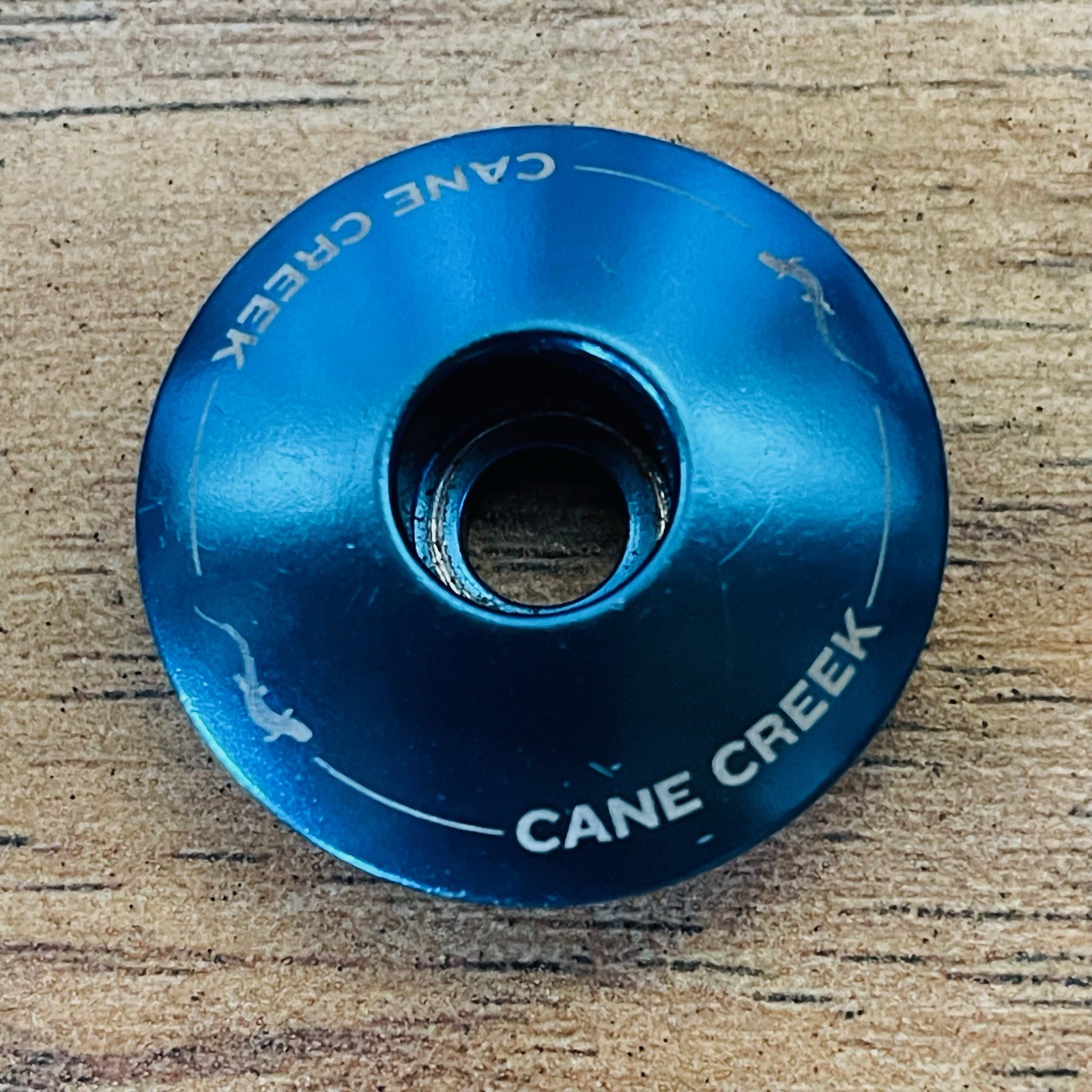 Cane Creek 1 1/8 Threadless Headset Top Cap Blue Aluminum