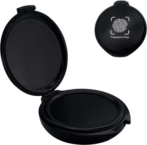 Fingerprint Ink Pad,Black Thumbprint Ink Pad for Notary Supplies Portable Finger