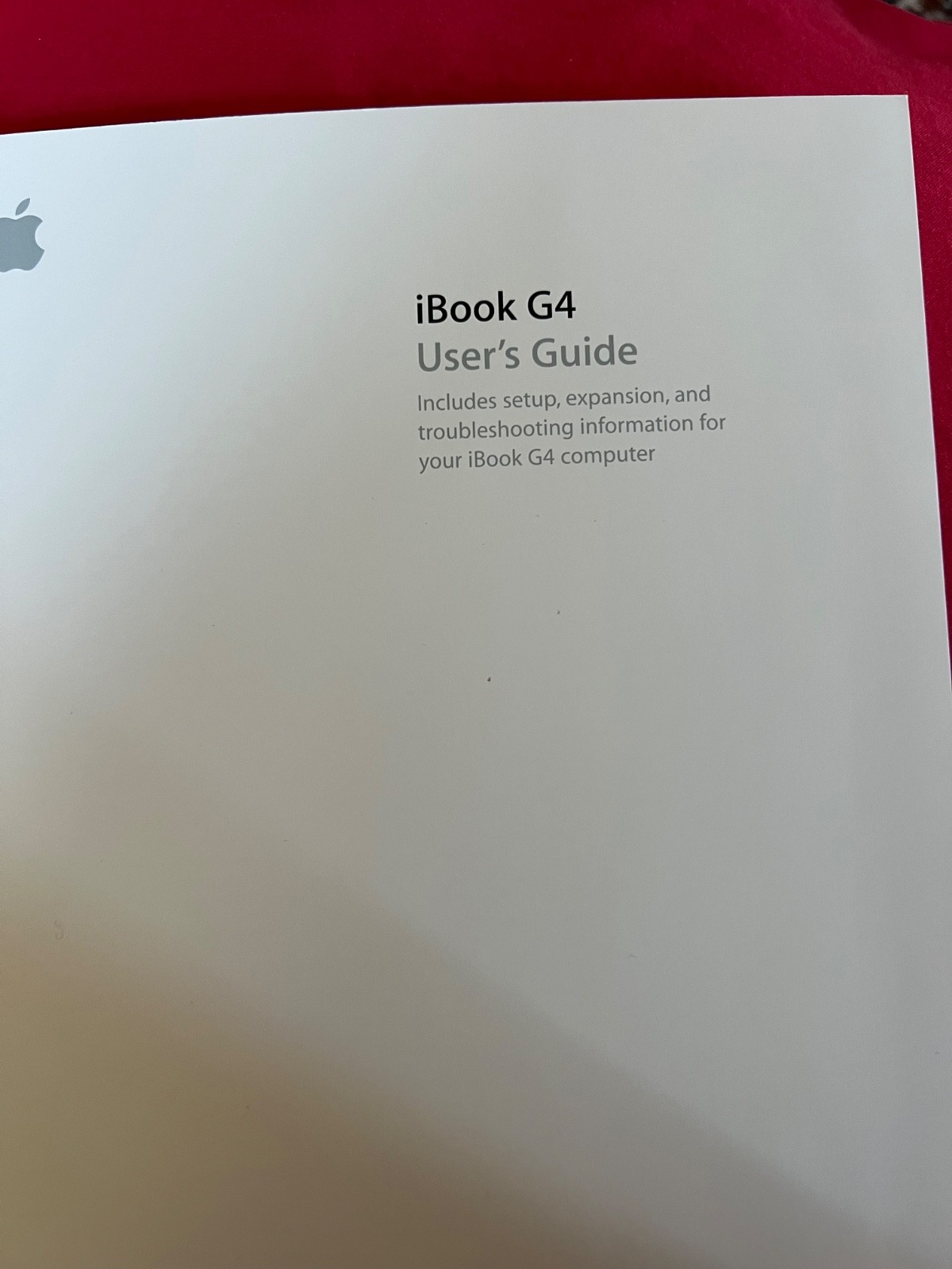 iBOOK G4 USER'S GUIDE, 2005, Apple, NEW/Sealed