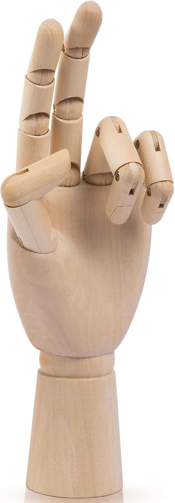 Wooden Hand Model, 10Inches Left Hand Mannequin Figure for Jewelry Display and D