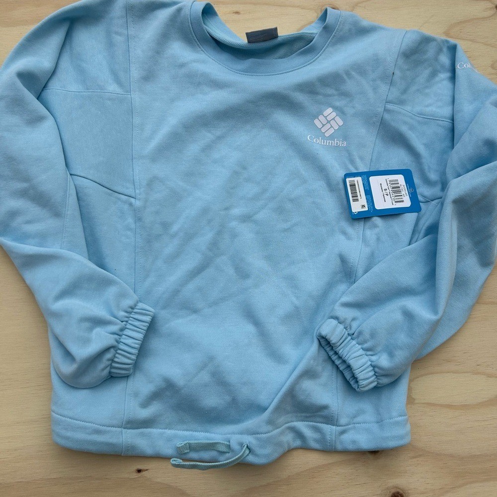 Columbia Blue Crew Neck Sweatshirt Relaxed Fit