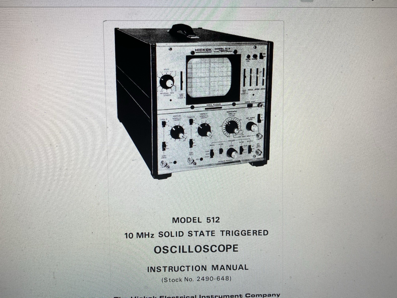 Hickok Model 512 Manual  Digital