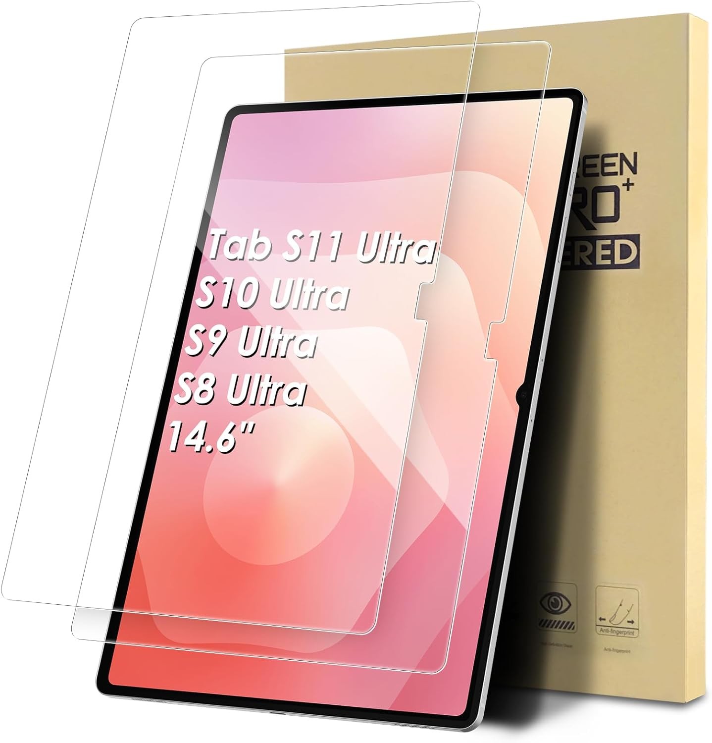 Case for Samsung Galaxy Tab S11 Ultra 14.6" with Tempered Glass Screen Protector