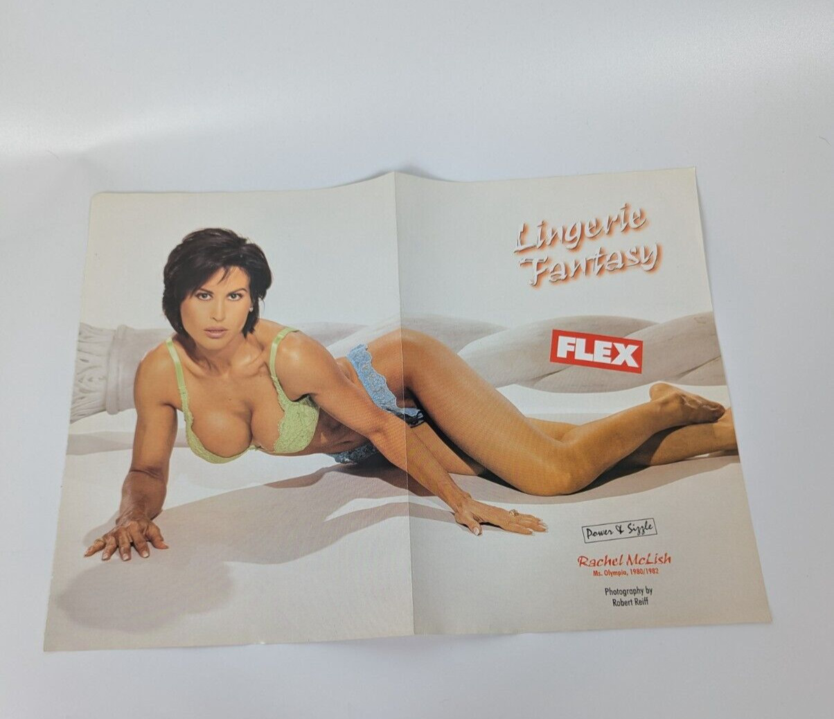 Flex Rachel McLish & Women’s Power & Sizzle Muscle Lingerie Fitness Poster 14x10