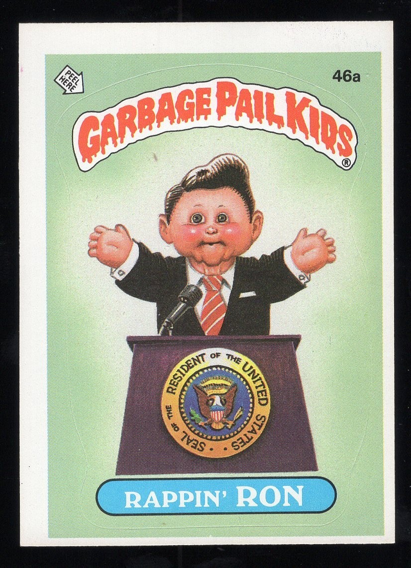1985 Garbage Pail Kids Rappin' Ron #46a -- NMMT 2nd Series OS2 glossy