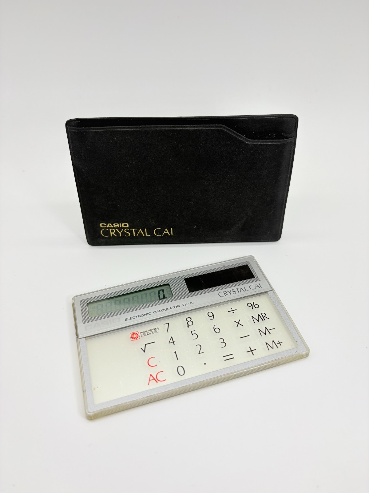 CASIO Crystal Cal Electronic Calculator Solar Cell Vintage
