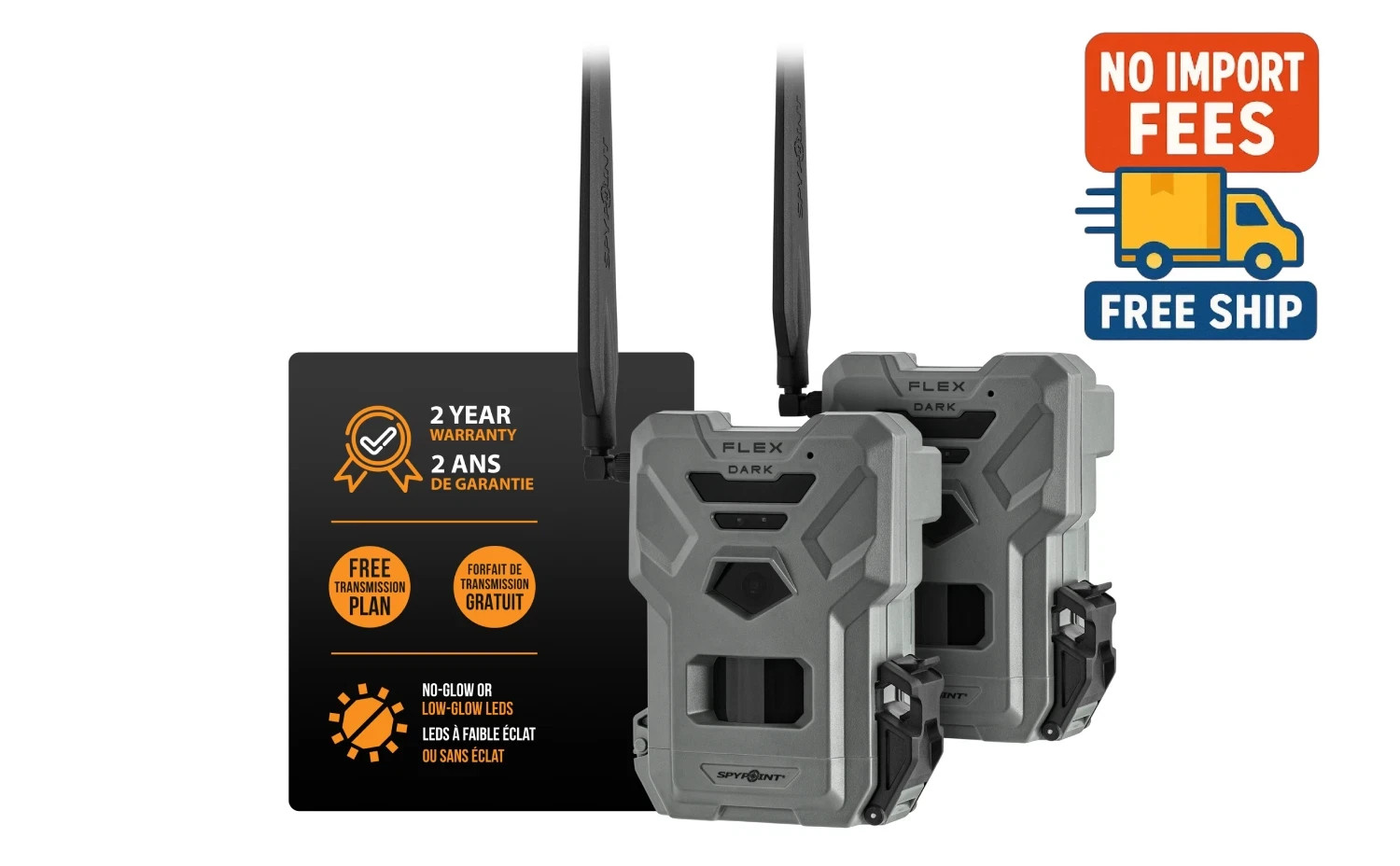 SPYP0INT FLEX-DARK Cellular Trail Camera 2-Pack - Undercover Scouting NEW