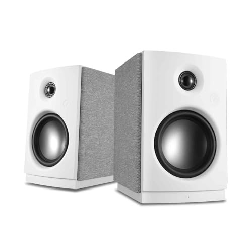  OS-10 HiFi Stereo Speakers, Bluetooth 5.0 Active Computer OS-10 White