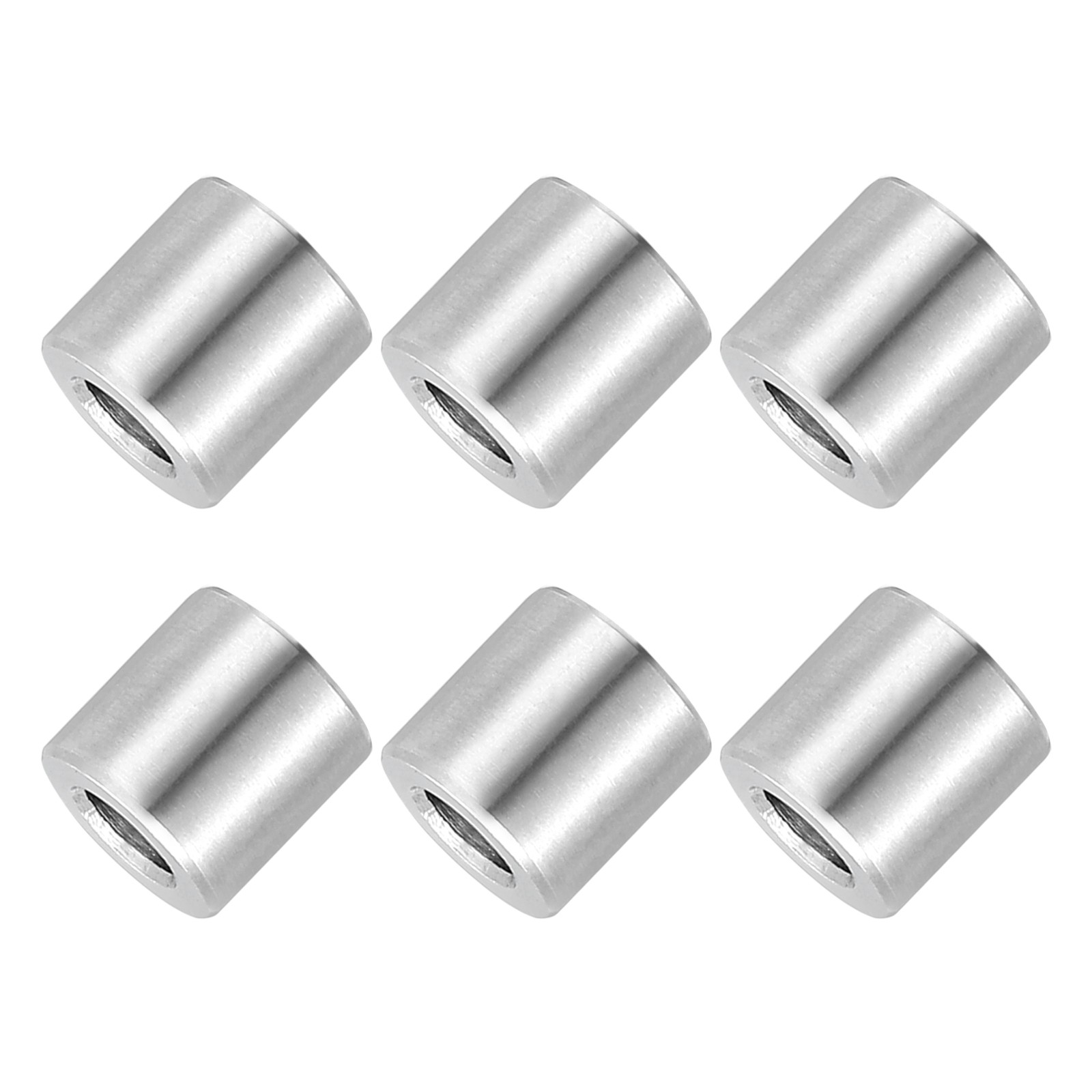 6Pcs 304 Stainless Steel Spacers, 5mm ID x 10mm OD x 10mmL for M5 Screws
