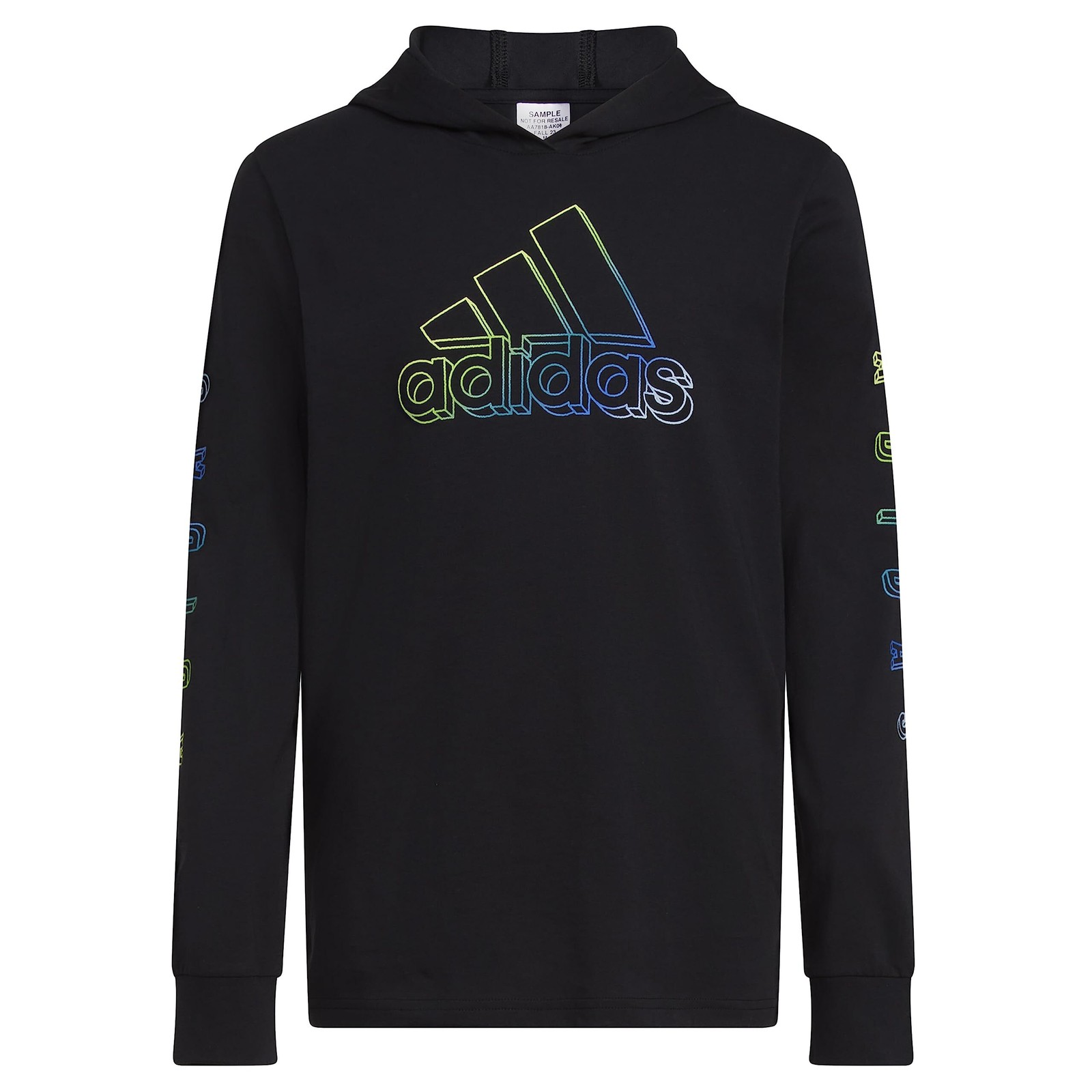 Adidas Boys Kids Long Sleeve Cotton Hoodie Black Size 4