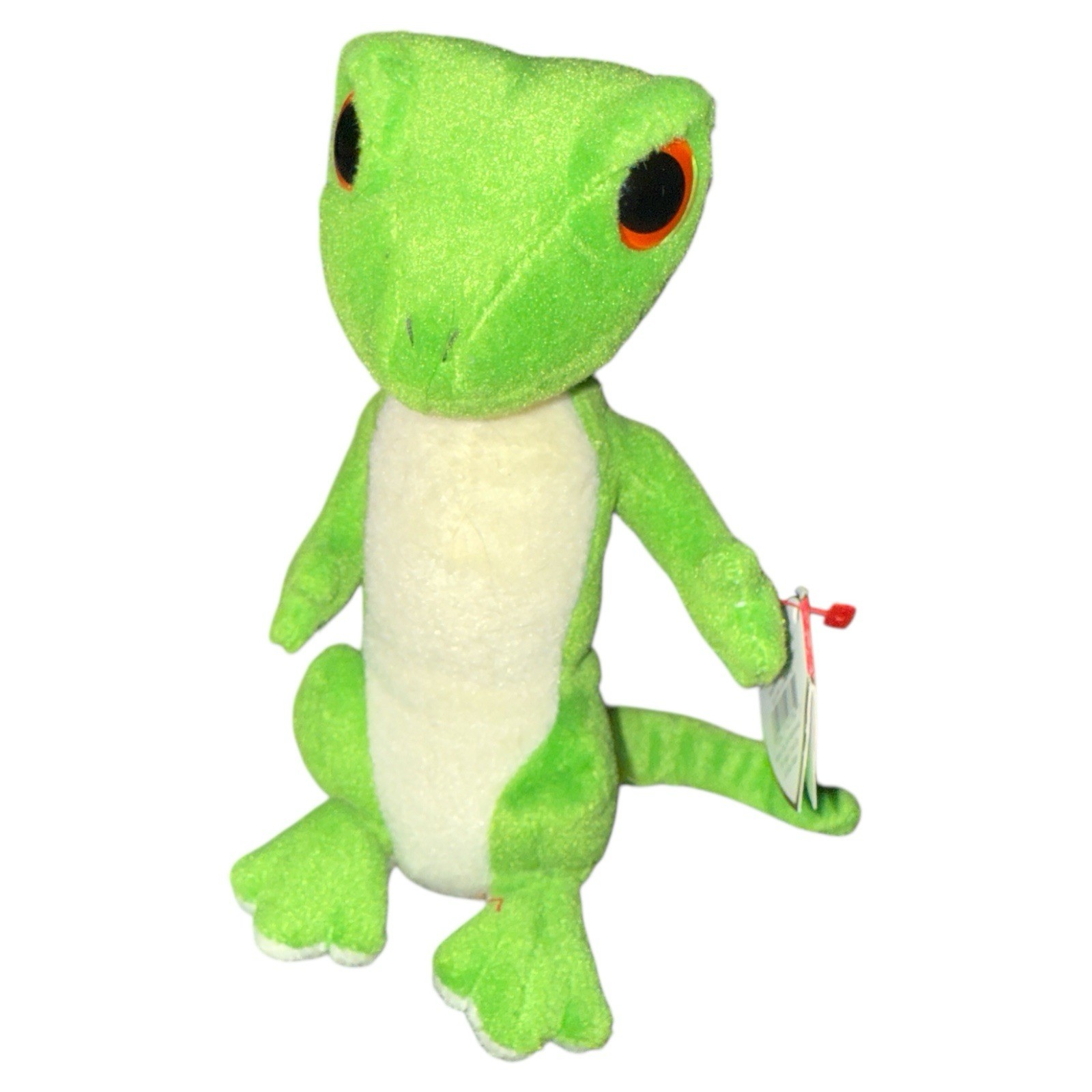 TY BEANIE BABY 2010 Gus The Gecko Green Plush Lizard Red Eyes MWMT
