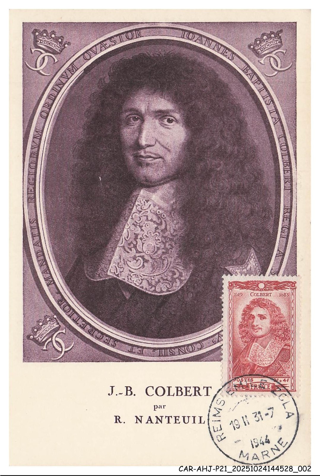 CAR-AHJP21-1054-MAXIMUM Card - J-B Jacket - By Nanteuil - 1944