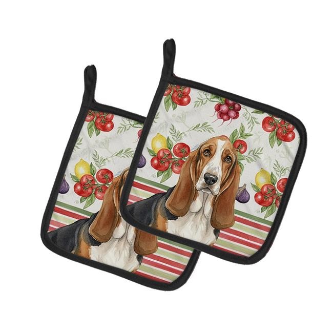 Carolines Treasures WDK8098PTHD Unisex Adult Tricolor & White Basset Hound Ve...