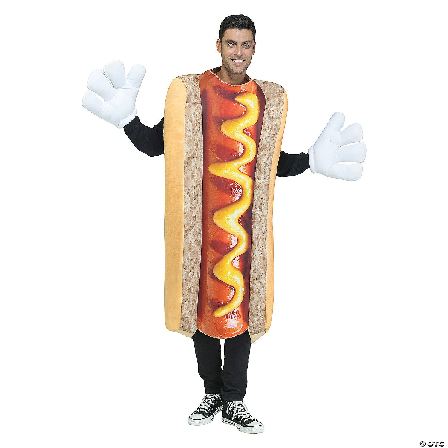 Adult photo real hot dog costume