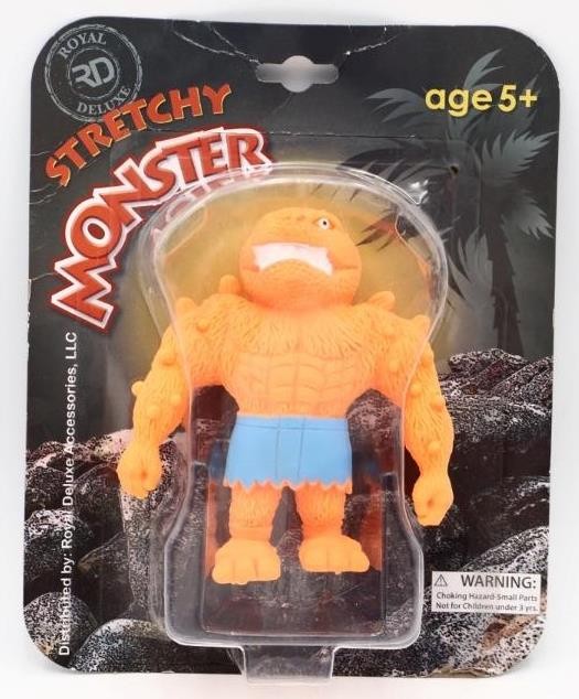 Royal Deluxe Stretchy Monster 5 1/2" ORANGE BEAST Figure NEW