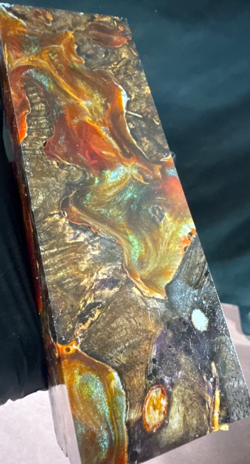 STABILIZED HYBRID MANGO BURL,KNIFE SCALE,TOOL HANDLES,PENBLANKS,WOOD CARVING