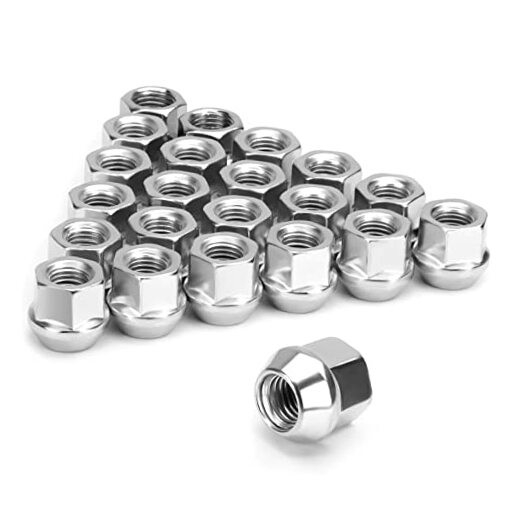 12mmx1.5 Zinc Aftermarket Wheel Lug Nuts, 20 Pcs M12x1.5 Open End M12x1.5-20PCS