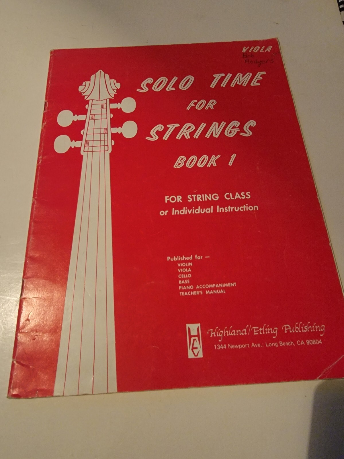 HIGHLAND ETLING Solo Time for Strings, VIola Book 1, Class, Individual Workbook