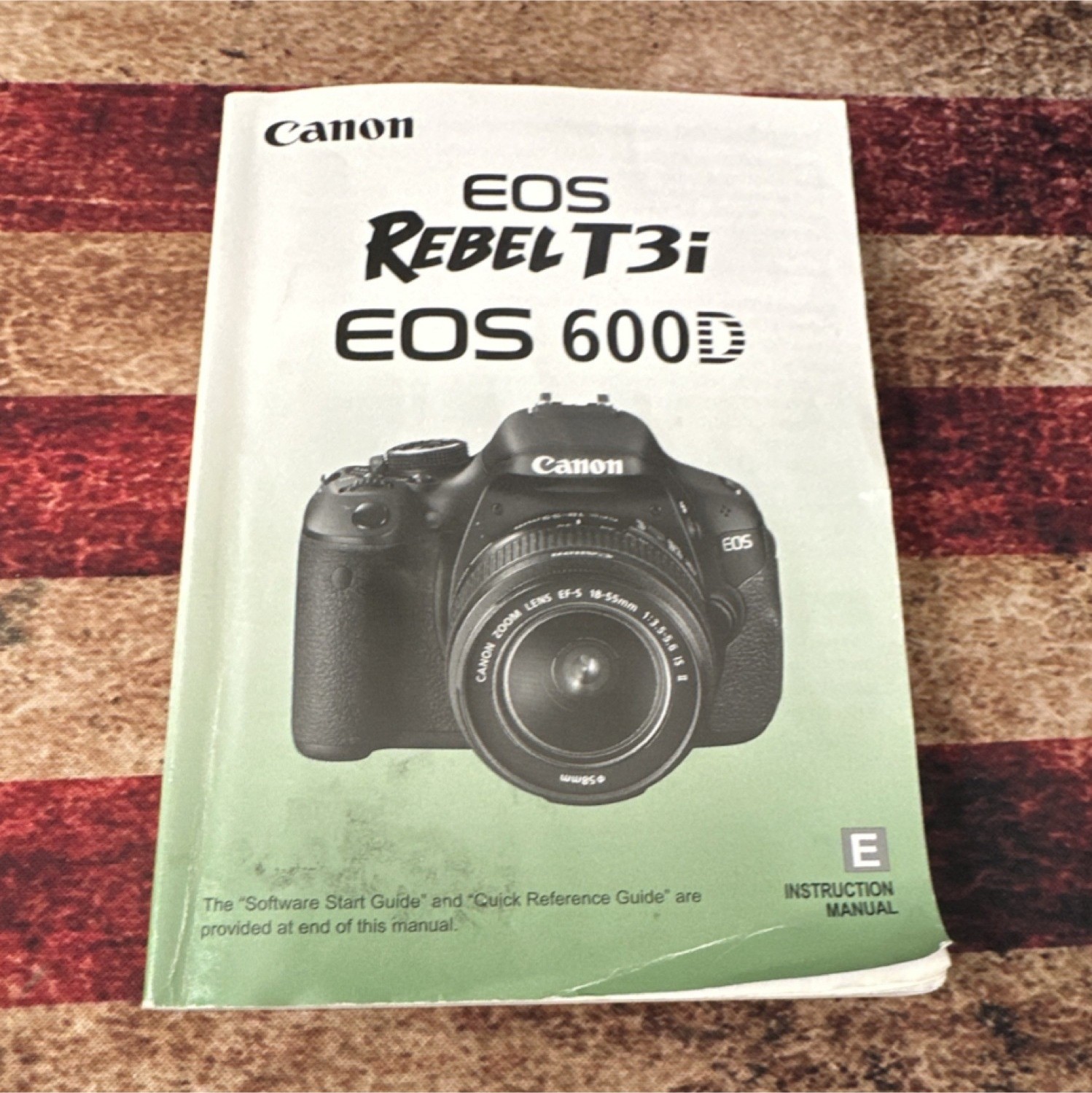 Canon EOS Rebel T3i EOS 600D Instruction Manual for Digital SLR Camera