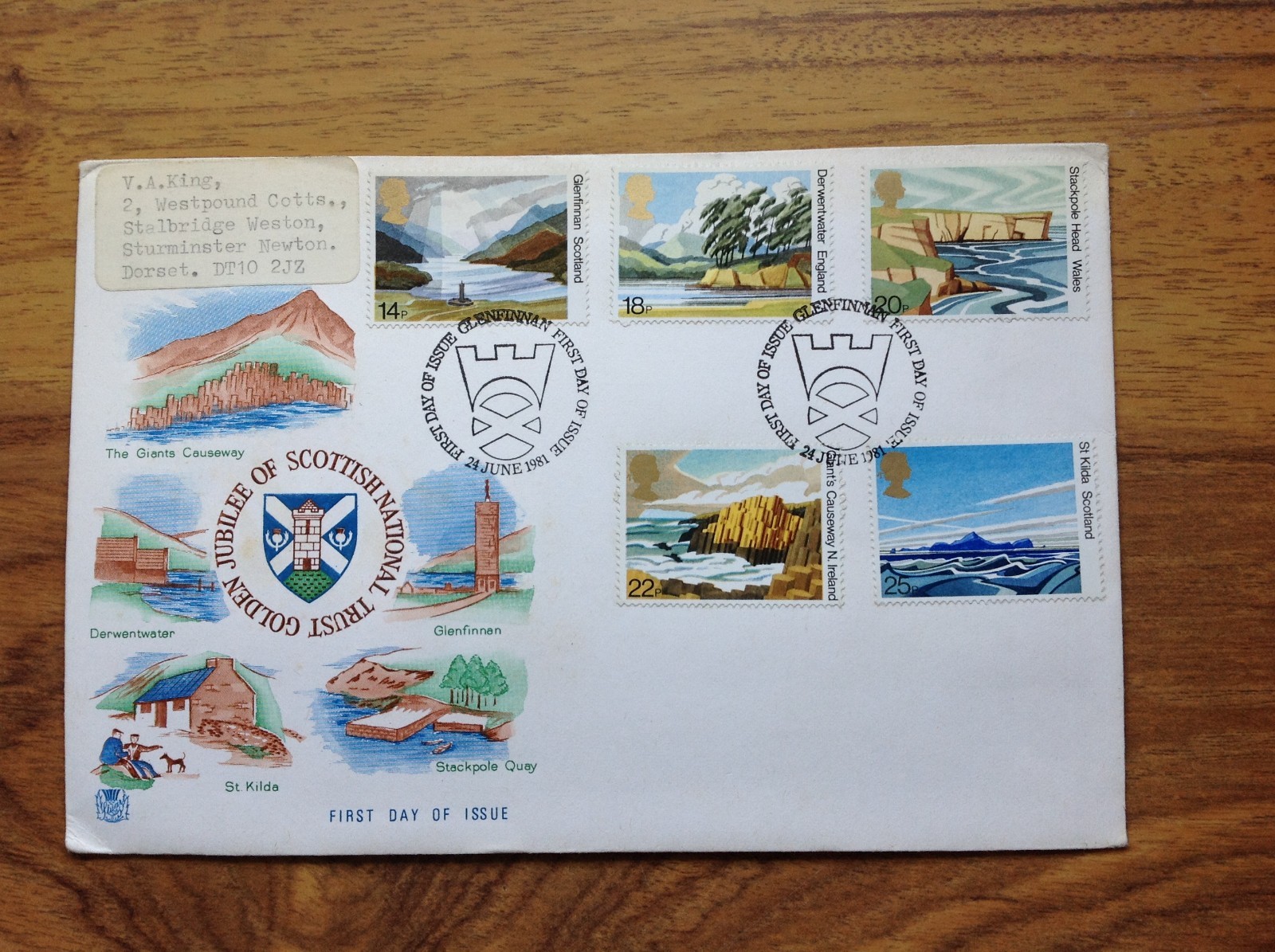 GB 1981 Scottish National Trust FDC , Glenfinnan pmk. Free UK Postage
