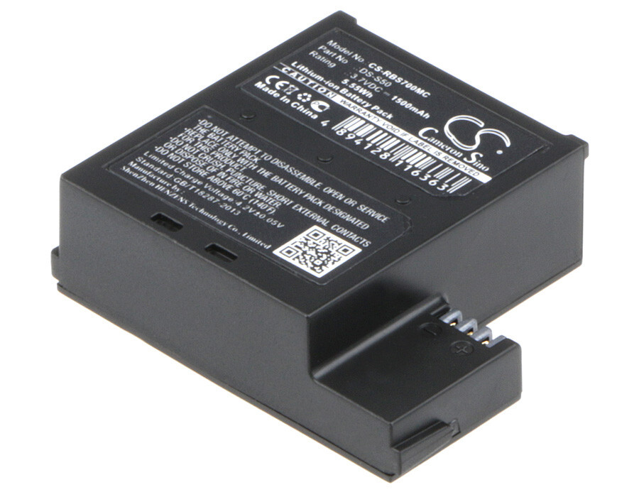 BATTERIE 1500mAh Type DS-S50 VCC-A034-SB For Rollei Actioncam 6S 7S WiFi