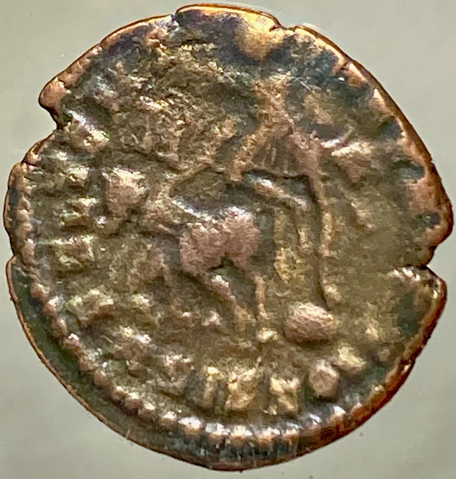 Roman Battle Scene Ancient Coin 353-354 AD Rome Emperor Constantius II Fel Temp