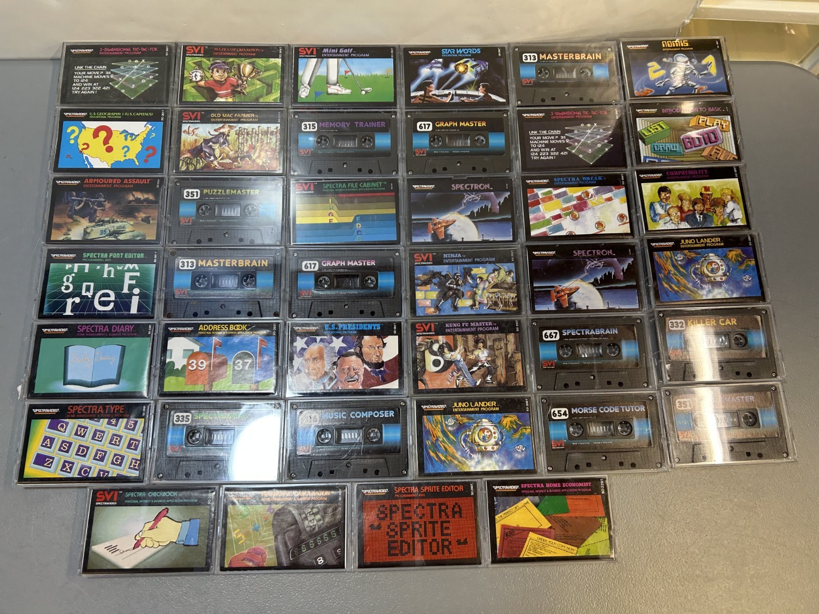 Large Lot of 40 Vintage SpectraVideo Cassette  Video Games