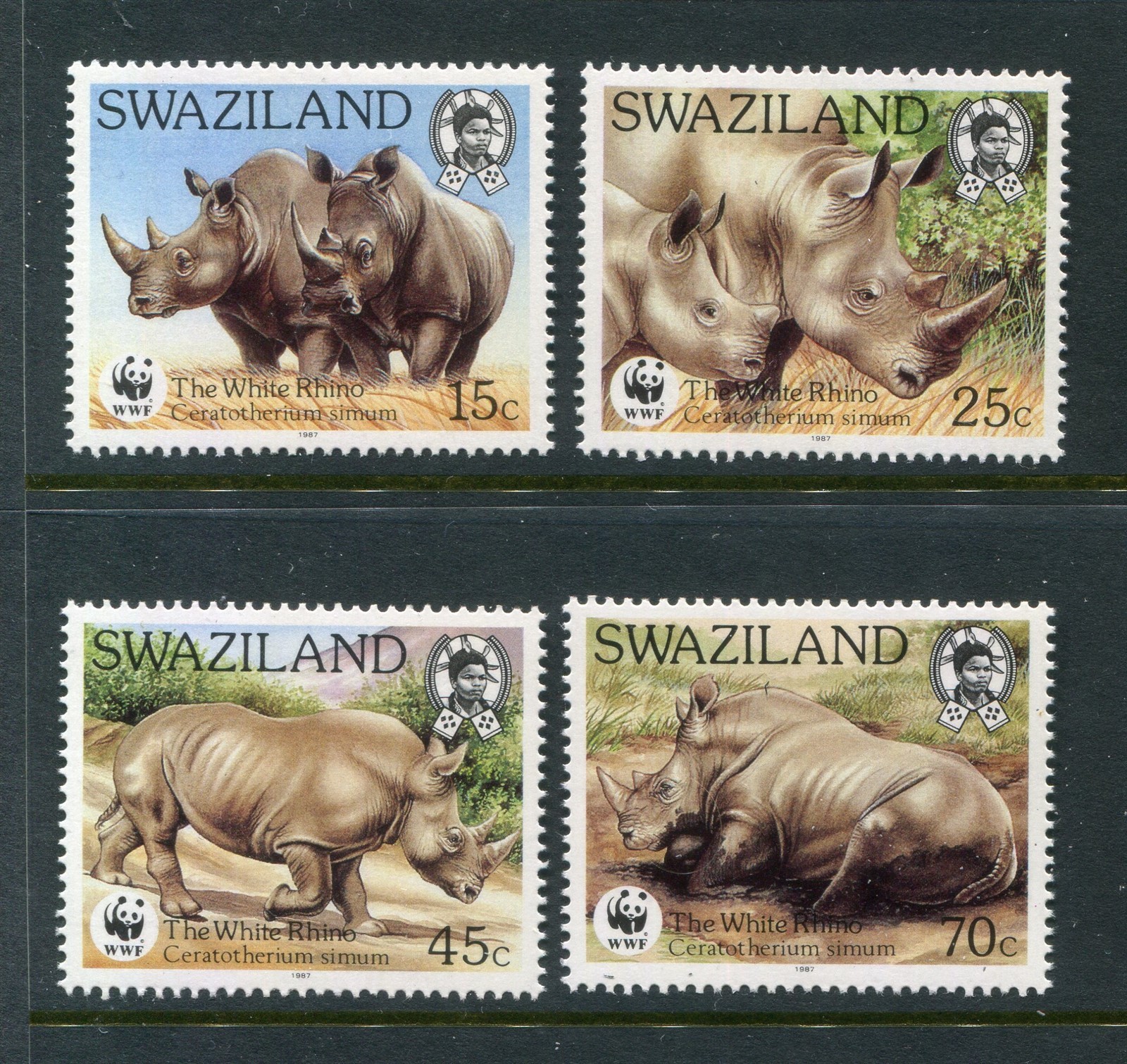 Swaziland #519-522 Rhino Complete Set [Mint Never Hinged]