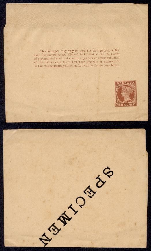 GRENADA ½d QV SPECIMEN WRAPPER