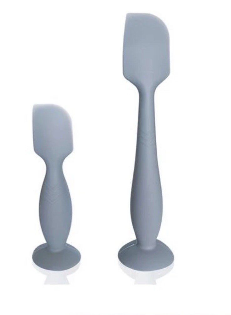 Diaper Cream Spatula, 2 Pack Butt Spatula w/suction Cup, Full-Size Mini Silicone