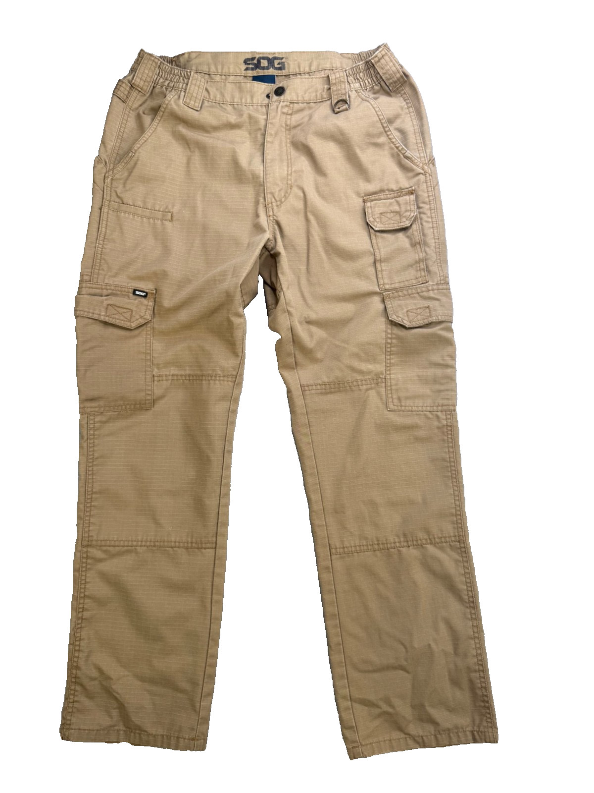 SOG Cargo Pants Khaki Tactical Ripstop Polyester Cotton Men's 32/30