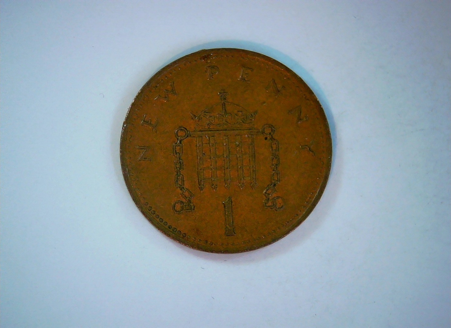 UK 1971 1 New Penny Elizabeth II New Penny (decimal coinage, crowned portcullis)