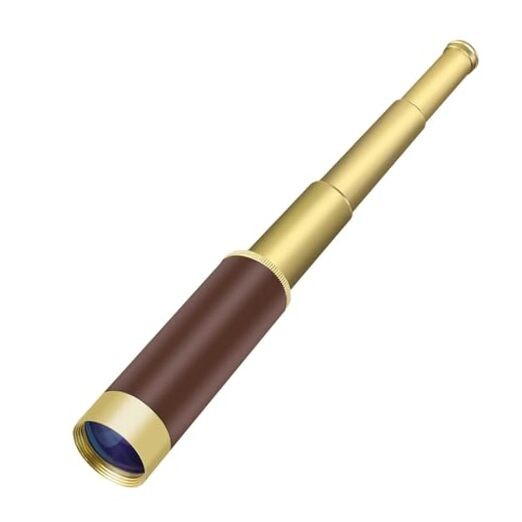 Pirate for Kids & Adults, Handheld Collapsible Brass Monocular Telescope
