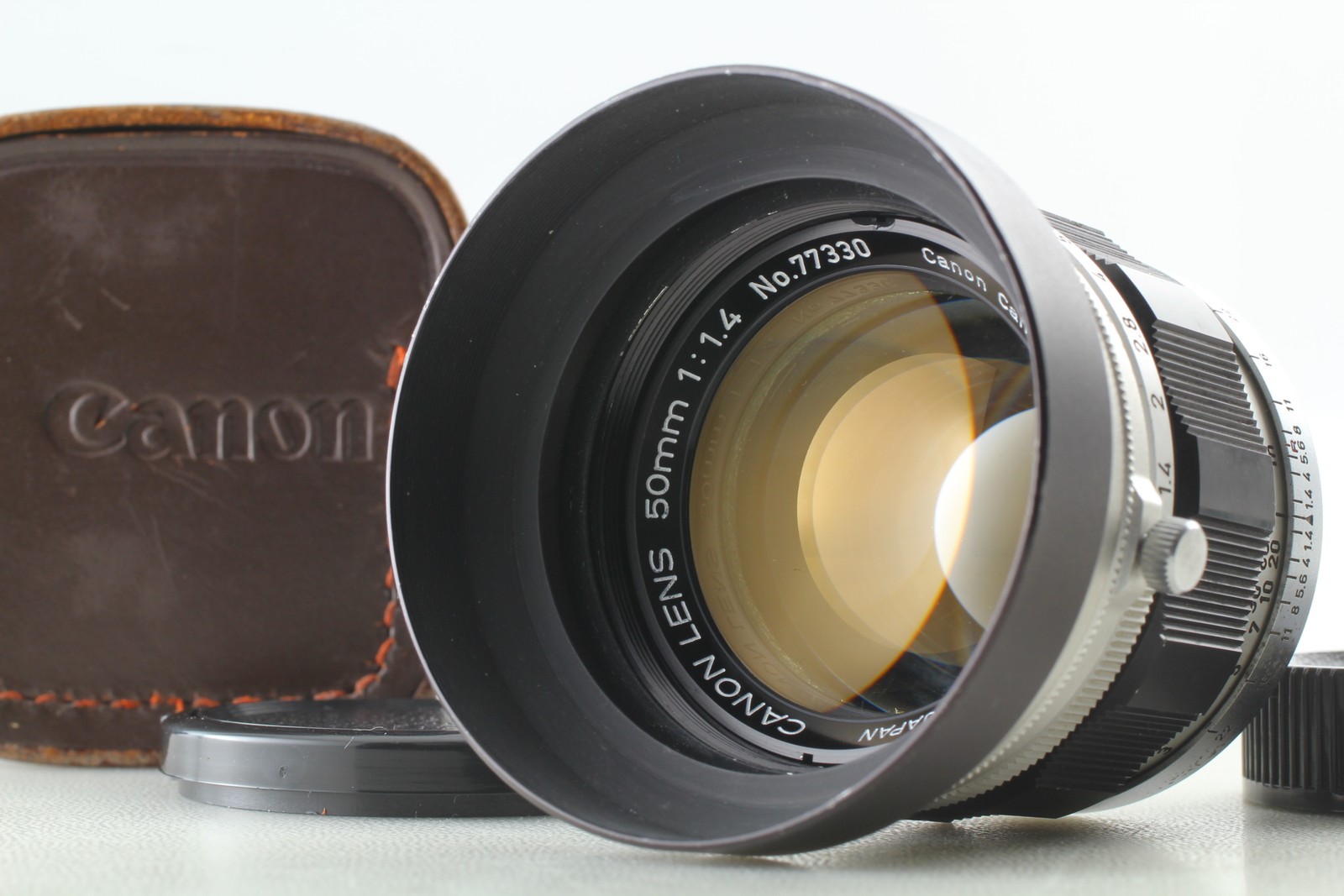 Tested [Near MINT w/ HOOD] Canon 50mm f1.4 L39 LTM Leica Screw Lens From JAPAN