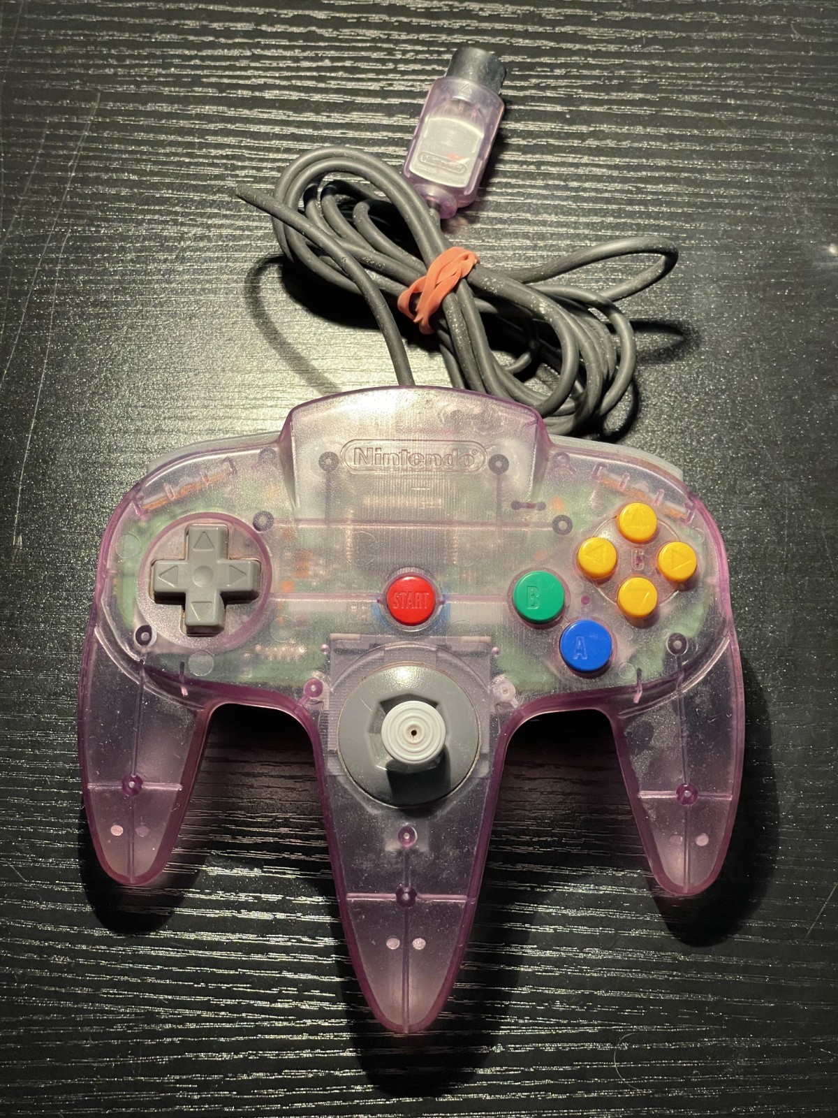 Nintendo 64 N64 Atomic Purple Controller Clear OEM Original NUS-005 Tested