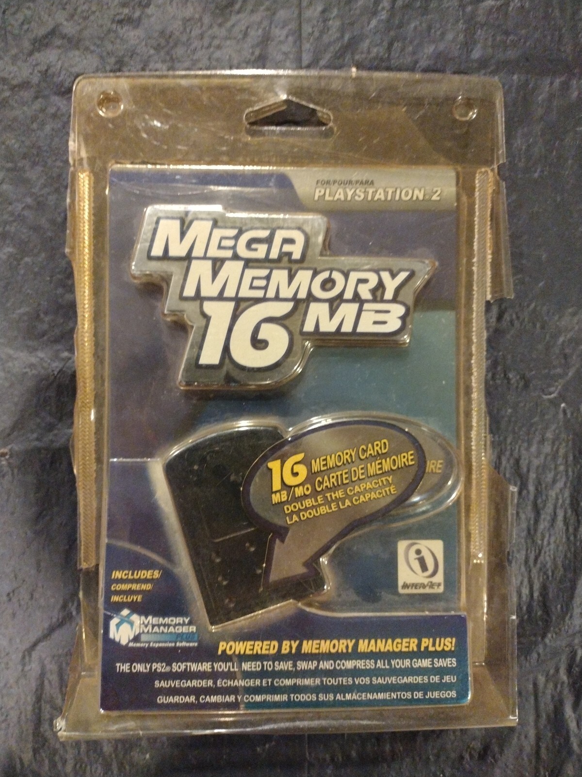 Playstation 2 Mega Memory 16MB Brand New, Yellowed, Cracked Packaging