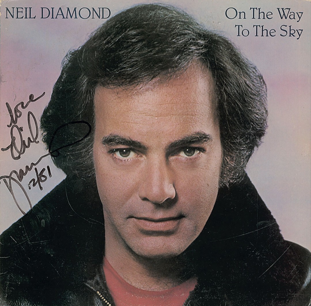 Neil Diamond Signed RP 8X10 ON THE WAY TO THE SKY Album Photo