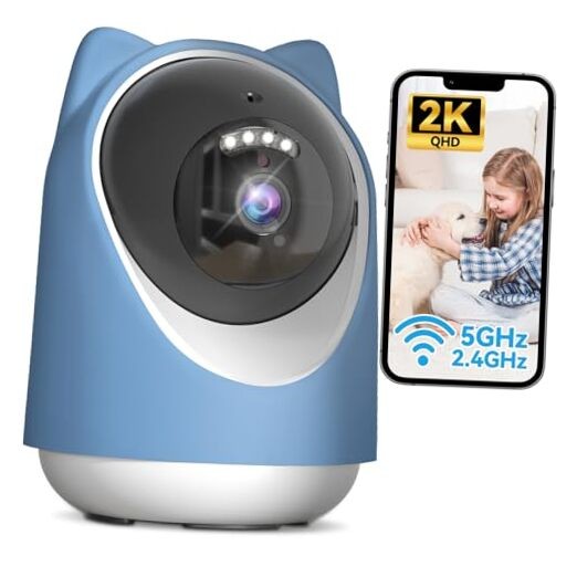 Security Camera Indoor,Wi-Fi &Two-Way Audio,Indoor Camera for Blue